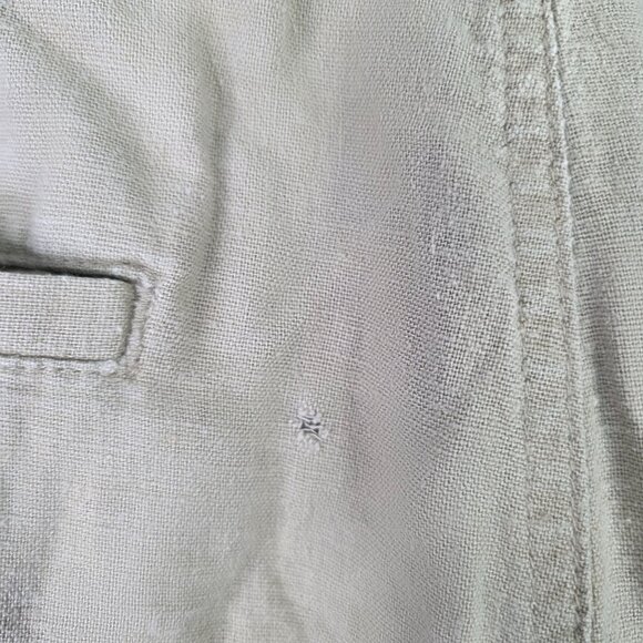 Mens Roundtree & Yorke Beige Cargo Pants Linen Blend Drawstring Elastic 40X32 - Picture 4 of 8